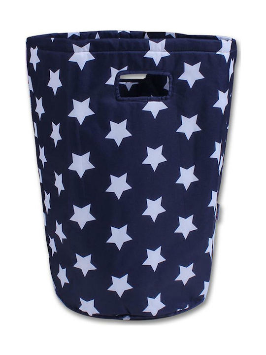 Minene Παιδικό Καλάθι Απλύτων από Ύφασμα Laundry Basket White Stars Big Navy Μπλε