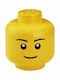 LEGO Children's Storage Box made of Plastic Head Yellow 24x24x27cm 1pcs