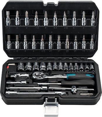 Bormann BΗΤ5100 Set Ratchet 1\4" 46pcs 024675