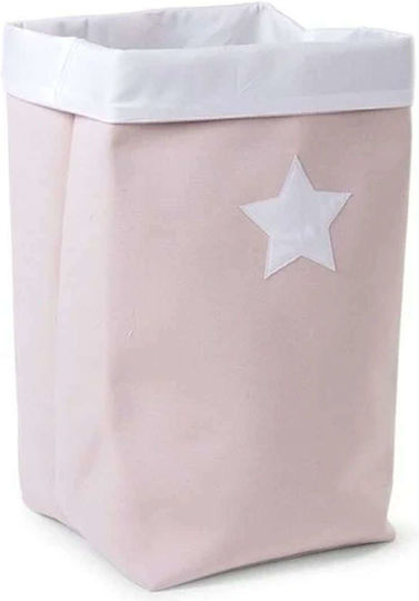 Childhome Children's Laundry Basket made of Fabric Canvas Star Pink 32x32x32cm 1pcs