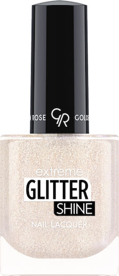 Golden Rose Extreme Shine Glitter Βερνίκι Νυχιών Χρυσό 201 10.2ml