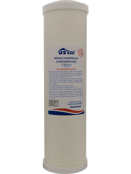 USTM Countertop and Under Sink Water Filter Replacement Ceramic 10" CERAM 0.3 μm