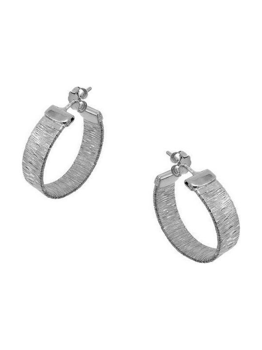 Silver platinum plated hoop earrings 925