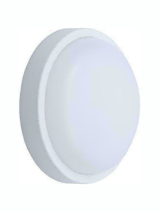 Eurolamp Waterproof Wall-Mounted Outdoor Ceiling Light IP54 with Integrated LED White