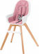 Kinderkraft Tixi Highchair 2 in 1 & Fabric Seat Pink