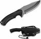 WithArmour Wasp Pocket Knife Survival Black with Blade made of Stainless Steel in Sheath