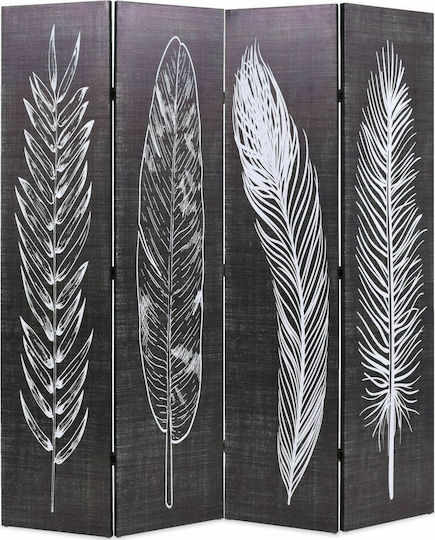 vidaXL Decorative Room Divider made of Canvas with 4 Panels 160x170cm