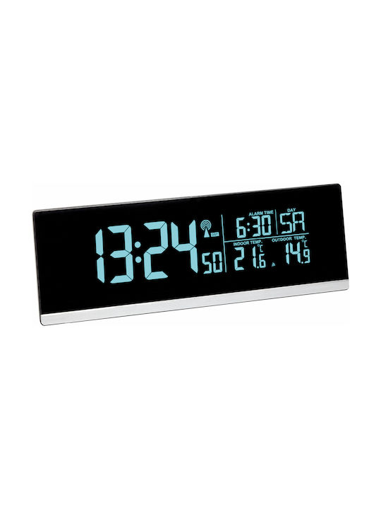 TFA Tabletop Digital Clock with Alarm & Radio 60.2548.01