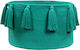 Lorena Canals Kids Toy Storage Basket Tassels Green 45x30x30cm