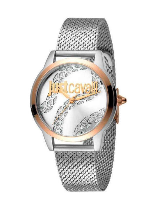 Just Cavalli Uhr mit Silber Metallarmband JC1L050M0295