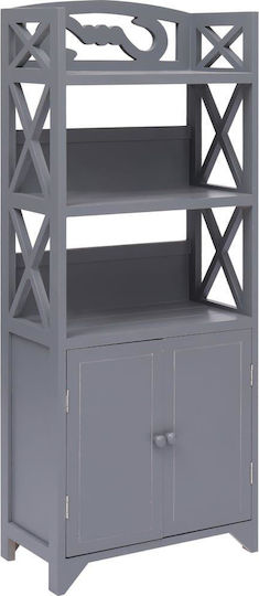 vidaXL Floor Bathroom Column Cabinet L46xD24xH116cm Gray