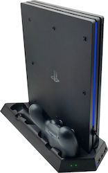 Dobe PS4 / Slim Charging & Cooling Stand Βάση Φόρτισης για 2 χειριστήρια PS4 Μαύρη