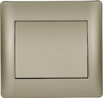 Elmark Rhyme Recessed Electrical Lighting Wall Switch no Frame Basic Gold 11022