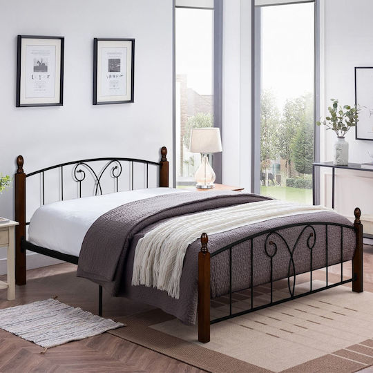 Suzie Κρεβάτι Διπλό για Στρώμα 150x200cm Μαύρο Suzie Κρεβάτι Διπλό για Στρώμα 150x200cm Μαύρο