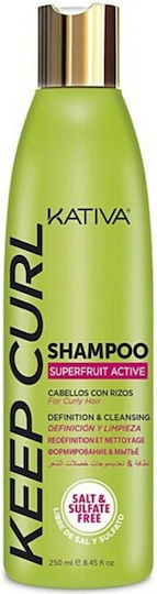 Kativa Keep Curl Definition & Cleansing Shampoos Hydration & Smoothing for Curly Hair 250ml