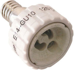 Eurolamp Adaptor Dulie de la E14 la GU10 în culoarea Alb 147-23052