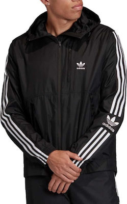 black adidas windbreaker