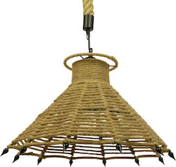 GloboStar Ozero Pendant Lamp with Rope E27 Beige