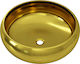 vidaXL Vessel Sink Ceramic 40x40x15cm Gold