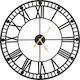 vidaXL Ρολόι Τοίχου Vintage XXL 60cm Αντικέ Ρολόι Τοίχου Μεταλλικό Μαύρο 60cm
