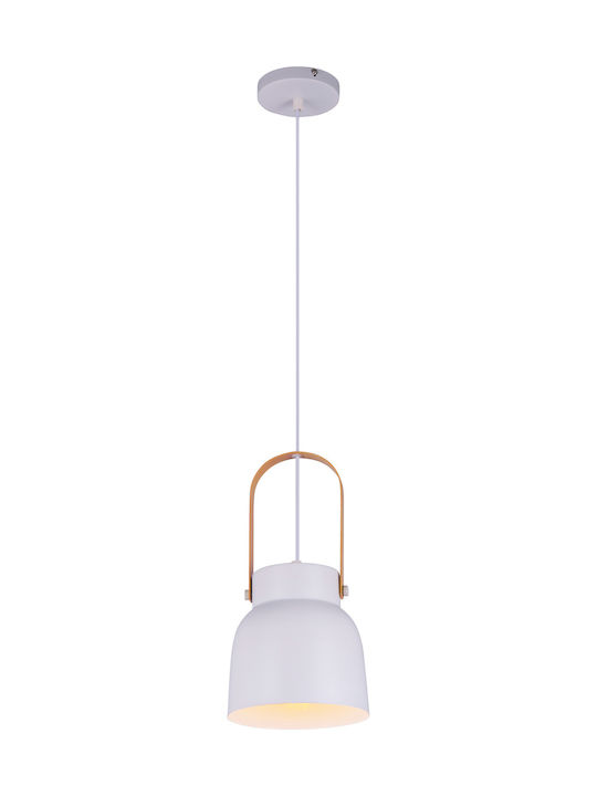 Viokef Carla Pendant Light Suspension Bell for Socket E27 White