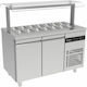 Inomak Vitrină de Răcire De Podea cu Capacitate 10x1/4 GN / 1/2 GN 136x70x131.5cm