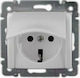 Legrand Valena Single Flush Power Socket with Lid White