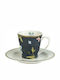 Laura Ashley Heritage Φλιτζάνι Espresso από Πορσελάνη Midnight Uni 90ml