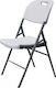 Scaun de exterior Metalic Alb 43x55x80cm