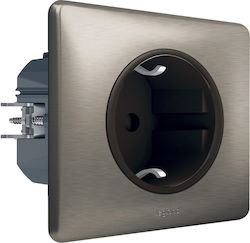 Legrand Celiane Single Walled Power Socket Gray