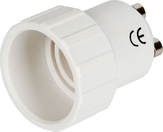 VK Lighting Socket Adapter from GU10 to E14 in White color Set 1pcs 20081-139639