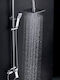 Imex Bali Reglabilă Coloană de duș cu Baterie 98-140cm Argint