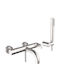 Armando Vicario Slim Mixing Bathtub Shower Faucet Complete Set Inox Silver