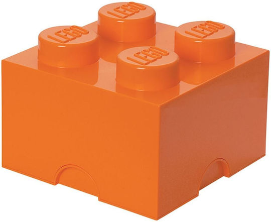 LEGO Children's Storage Box made of Plastic 4-Stud Orange 25x25x18cm 1pcs