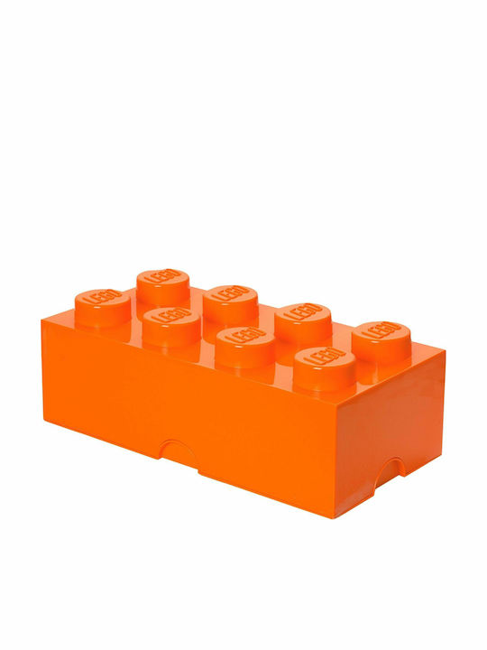 Lego Cutie de Depozitare pentru Copii din Plastic 8-Stud Portocaliu 50x25x17cm 1buc