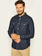 Barstow Western Standard Langärmlig Jeans Hemd Blau