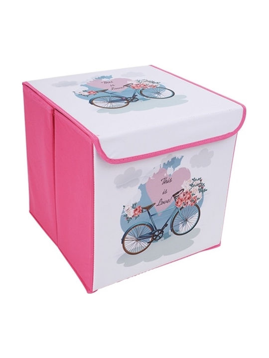 Children's Storage Box made of Fabric Bicycle 20976 White 1pcs 20976