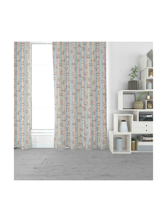 Loneta Kids Rod Pocket Curtain Leitres Vint 901 Multicolour 250x260cm