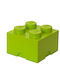 LEGO Children's Storage Box made of Plastic 4-Stud Green 25x25x18cm 1pcs