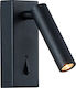 Viokef Zen Modern Wall Lamp with Integrated LED and Warm White Light Black Width 5cm