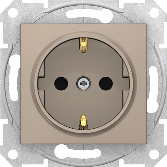 Schneider Electric Sedna Single Walled Power Socket Titanium