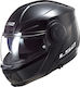 LS2 FF902 Flip-Up Helmet with Sun Visor ECE 22.05 1650gr Scope Solid Black