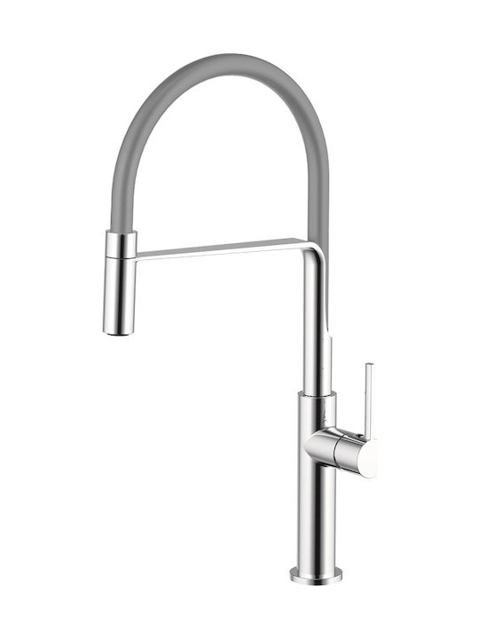 Ottone Meloda Kitchen Faucet Counter Flexible Grey