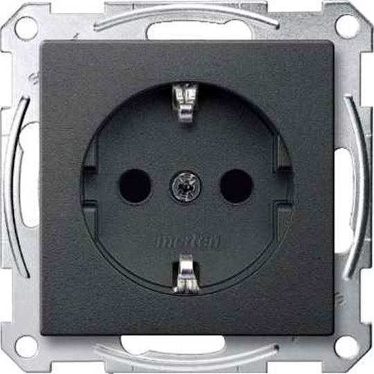 Schneider Electric Single Power Safety Socket Anthracite