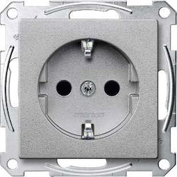 Schneider Electric Single Power Safety Socket Aluminium