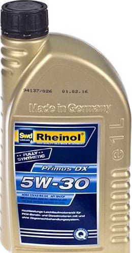Rheinol SWD Primus DX Synthetic Car Oil 5W-30 1lt