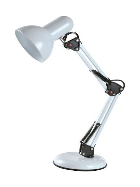 Home Lighting Clark Bürobeleuchtung mit klappbarem Arm für E27 Lampen in Weiß Farbe