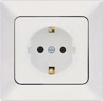 Eurolamp Nead Single Power Safety Socket White