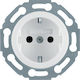 Hager Serie 1930 Single Walled Power Socket White