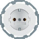 Hager Serie R.classic Single Power Socket White